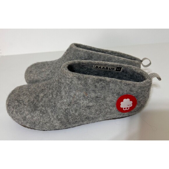 BAABUK EU 41 Men 8 Women's 10 Felted Wool Gus Slippers Handmade - Picture 8 of 9